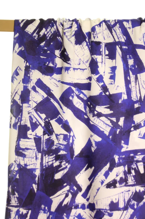 white and blue graphic print, Atelier Jupe
