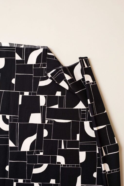 Offroad Black, Cotton Poplin Print, mind the Maker