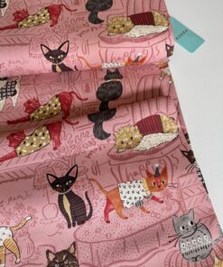 Powerful Animal Cats Oxford Pink, Kokka