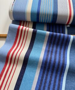 Dynamic Stripes Cotton Oxford, Blue Mult, Kokka