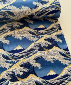Hokusai Stoff - Die große Welle vor Kanagawa mit Fuji