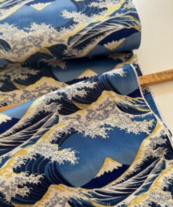 Alternative view of Hokusai Stoff - Die große Welle vor Kanagawa mit Fuji