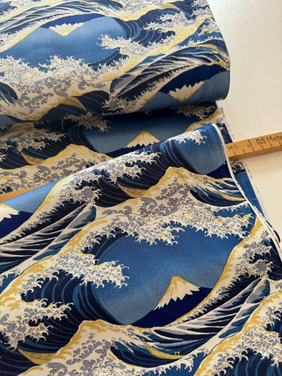 Hokusai Stoff - Die große Welle vor Kanagawa mit Fuji – Bild 2