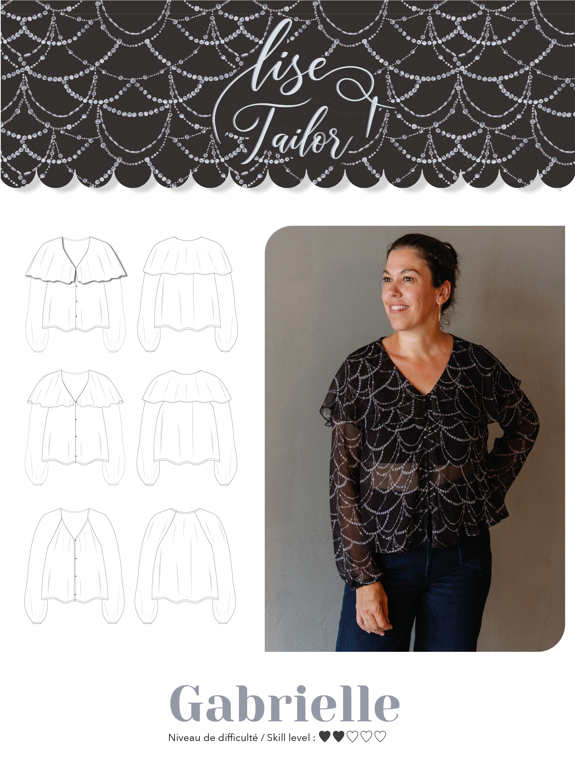Gabrielle Schnittmuster Bluse, Lise Tailor