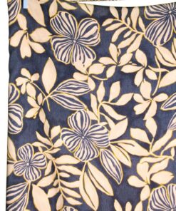 Jeans Blue with beige Flowers by Atelier Jupe